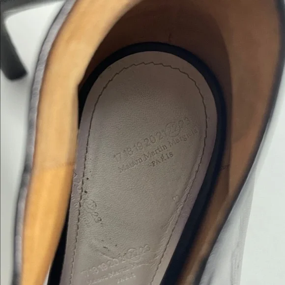 MM6 Maison Margiela Leather Black Heel Zip Sandals Size EUR 40 US 10 - Picture 3 of 8